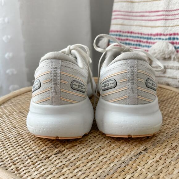 Brooks Glycerin 20 White Grey Peach Road-Running Sneakers Women’s Size 11.5 - Picture 5 of 8